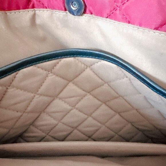 KNOMO MARINA TOTE BAG - RED AND BLACK EXPANDABLE LAPTOP 18" LARGE - Picture 13 of 14